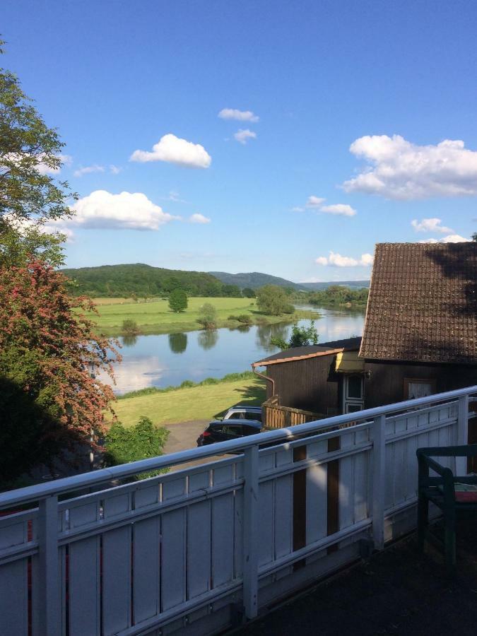 Ferienwohnung Weserblick Polle Esterno foto